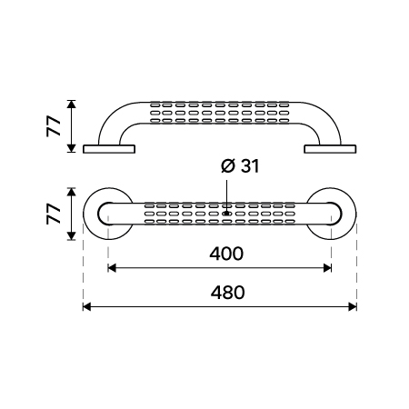 Grab bar 400 mm