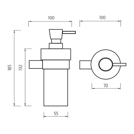 Soap dispenser, brass pump