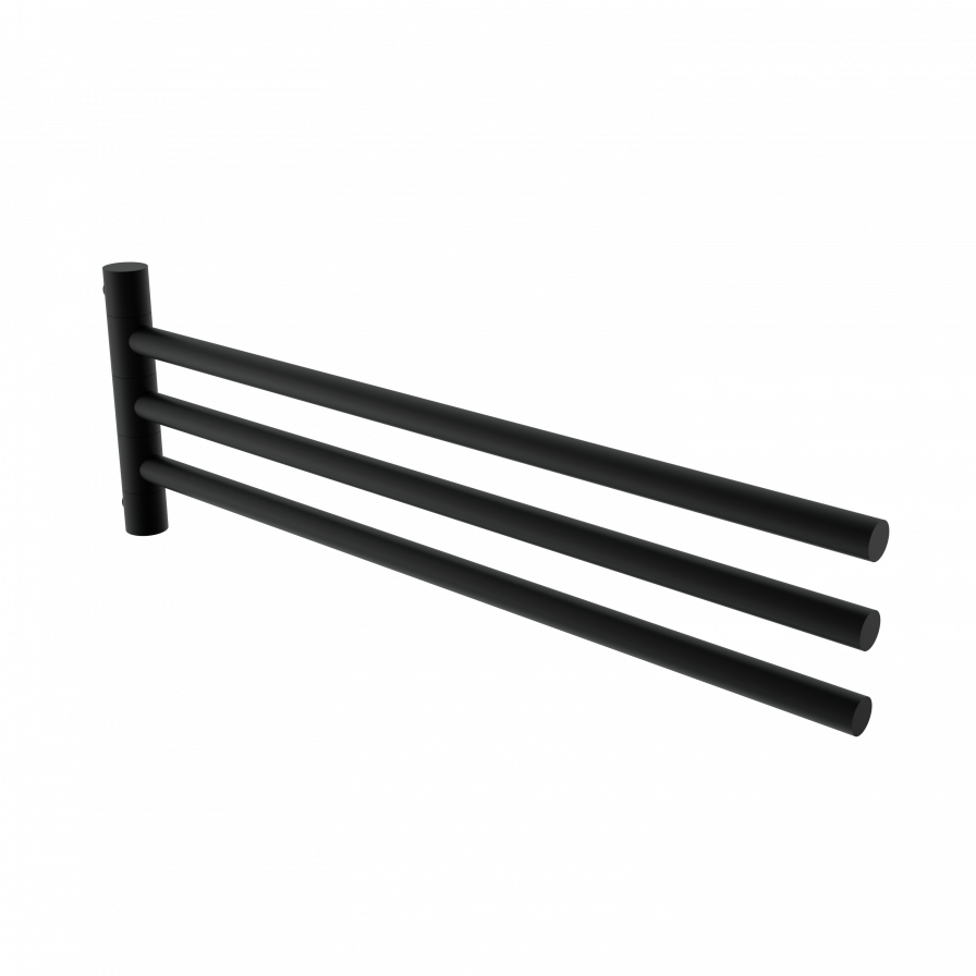 Black swivel towel holder, 42 cm