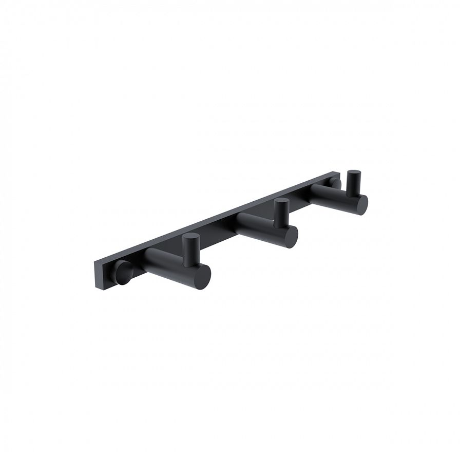 Black triple hook with single hooks