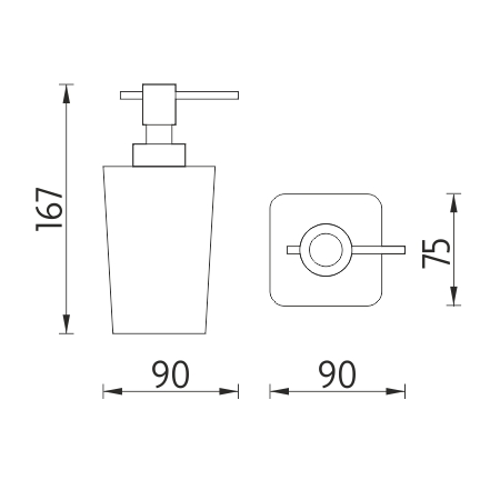 Soap dispenser, plastic pump