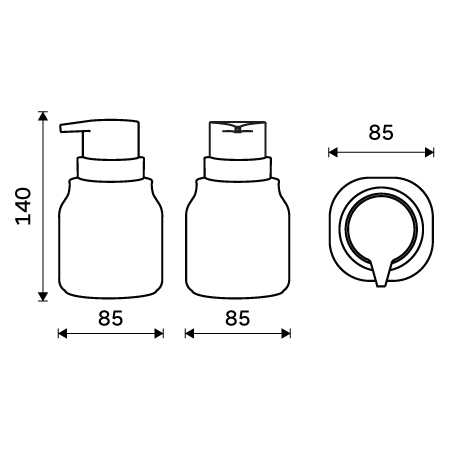 Soap dispenser, plastic pump