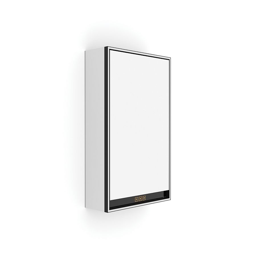 Black LED backlit mirror cabinet 400 LEFT.