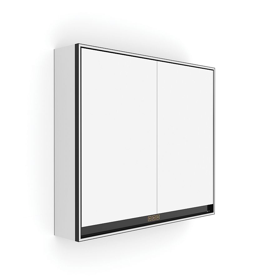 Black LED backlit mirror cabinet 800.