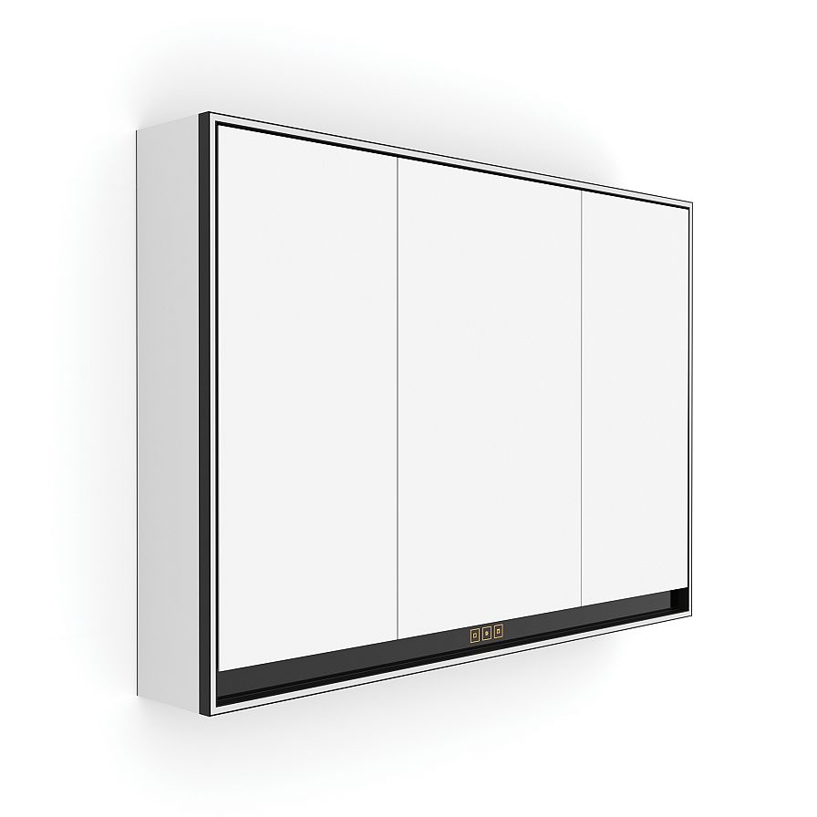 Black LED backlit mirror cabinet 1000.