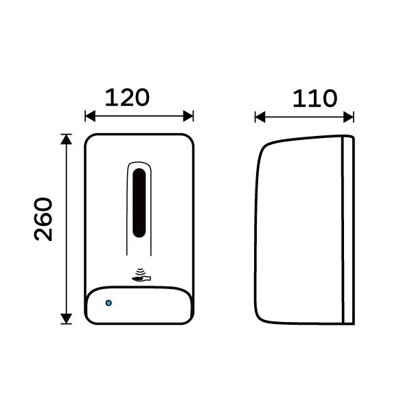 Touchless soap or disinfectant gel dispenser