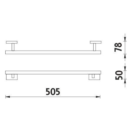 Towel holder, 51 cm
