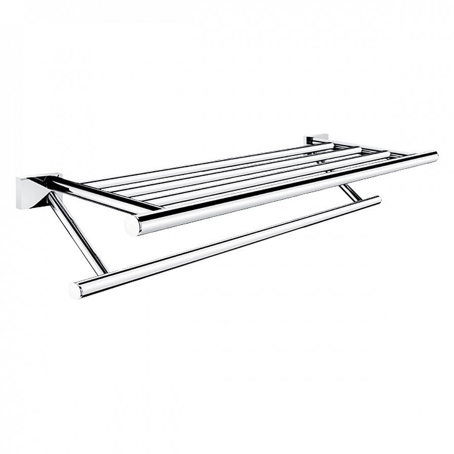 Towel shelf with rail, 61 cm