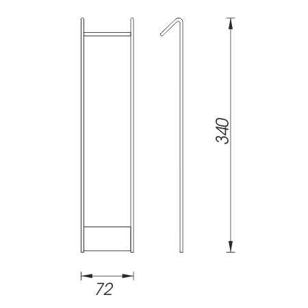 Hook for hanging shelves