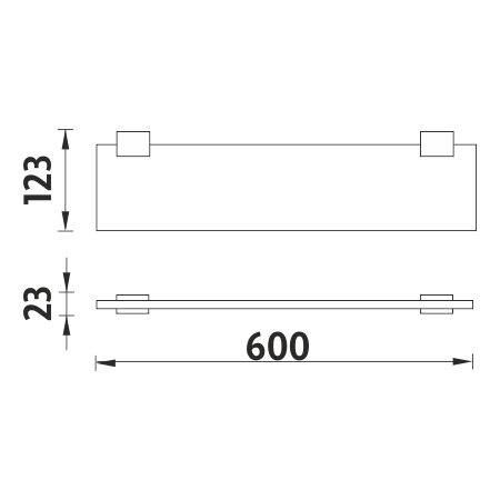 Shelf IXI, 60 cm