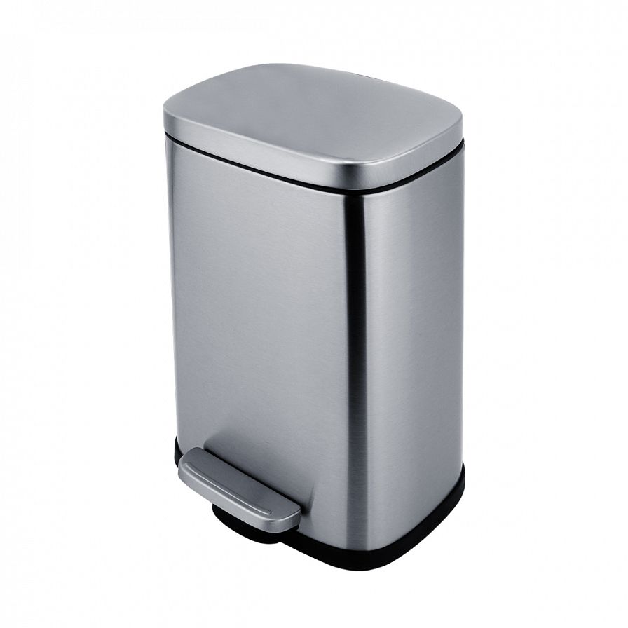 Dust bin, stainless steel brushed