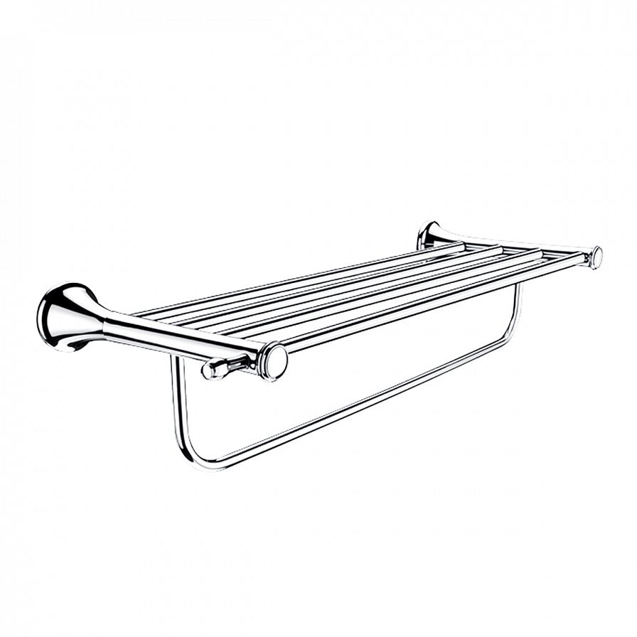 Towel shelf with rail, 64 cm.