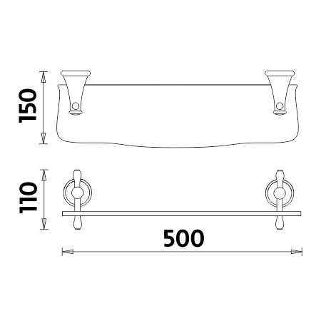 Shelf, 50 cm
