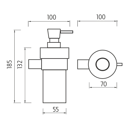 Soap dispenser, brass pump