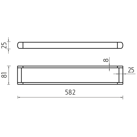 Towel holder, 58 cm