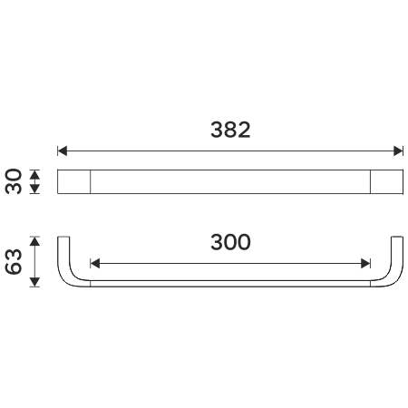 Towel holder, 39 cm