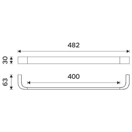 Towel holder, 49 cm