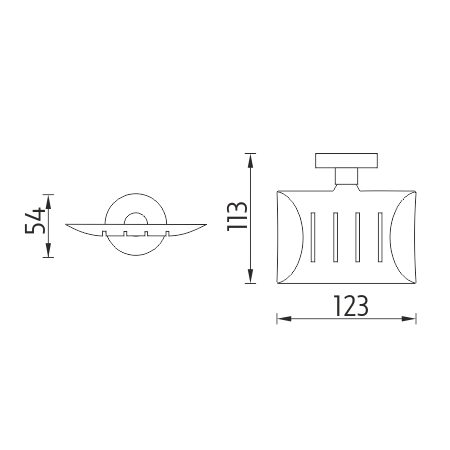 All-metal soap dish
