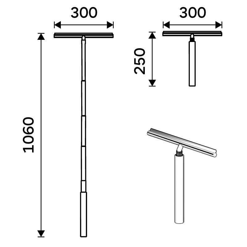 Telescopic shower squeegee