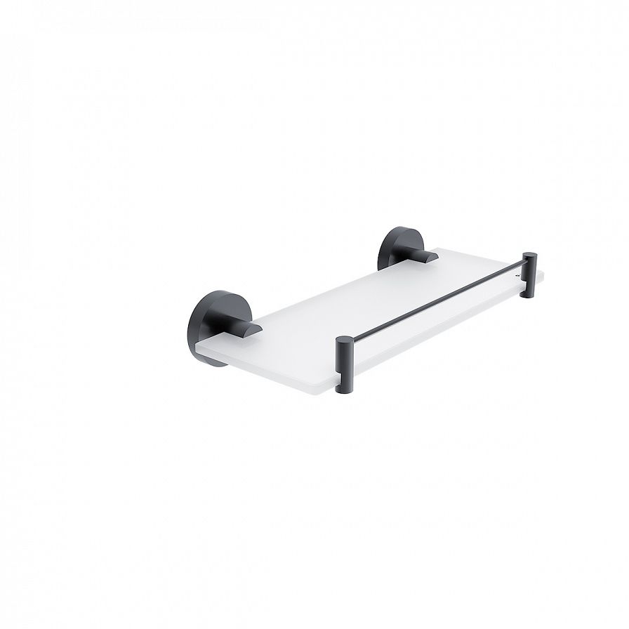 Shelf with rail, 30 cm