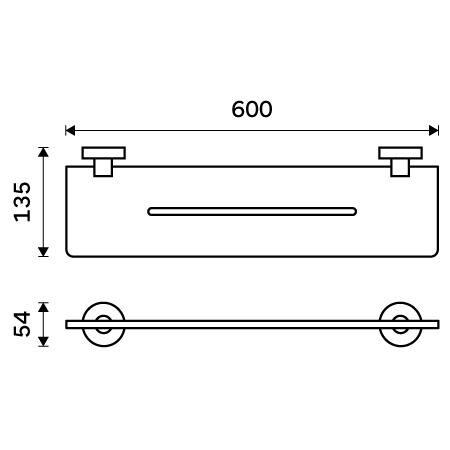 Shelf IXI, 60 cm