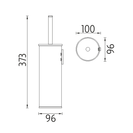 Toilet brush tube holder