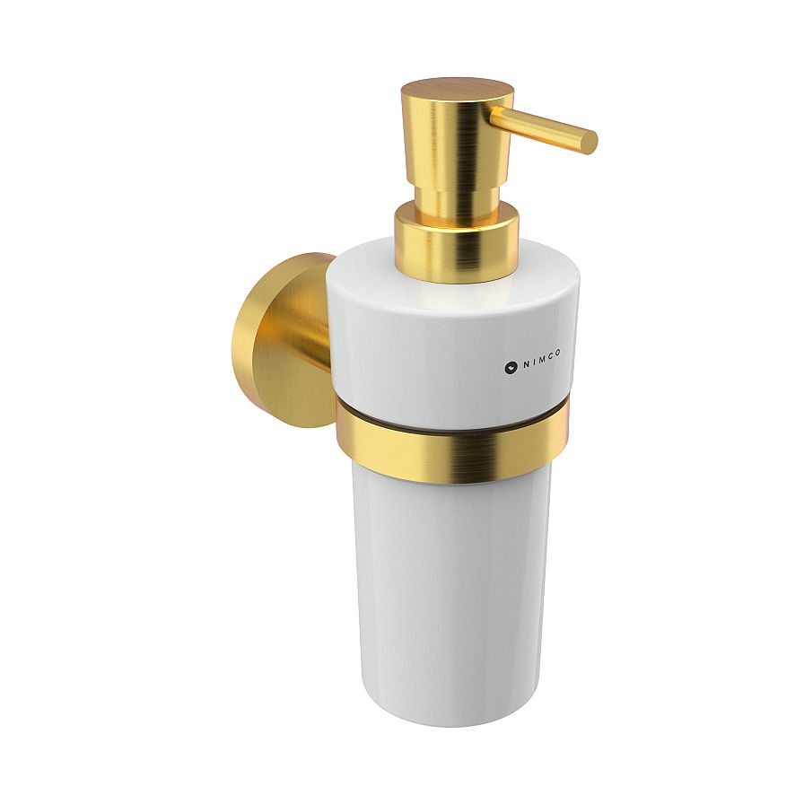Soap dispenser, brass pump