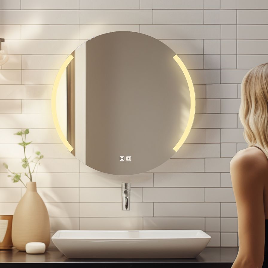 Kulaté LED zrcadlo pr. 600 se dvěma dotykovými senzory