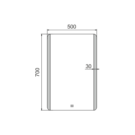 LED zrcadlo 500x700 s dotykovým senzorem