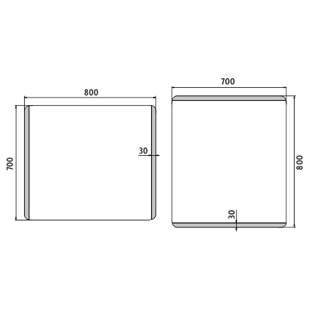 LED zrcadlo 800x700