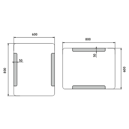 LED zrcadlo 600x800