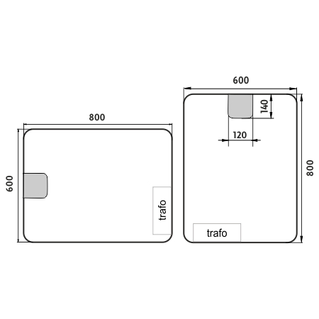 LED zrcadlo 600x800