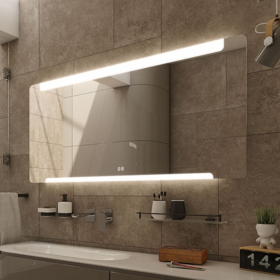 LED zrcadlo 1200x700 se dvěma dotykovými senzory