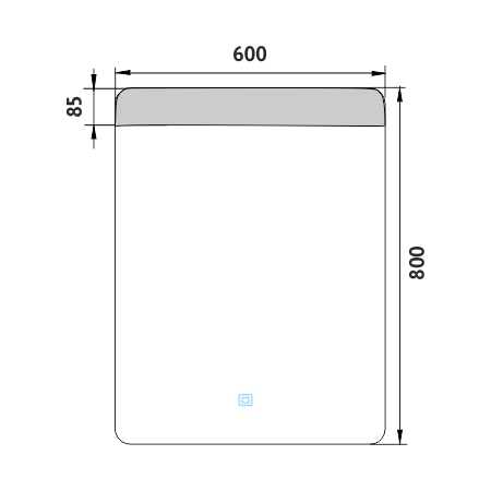 LED zrcadlo 600x800 s dotykovým senzorem