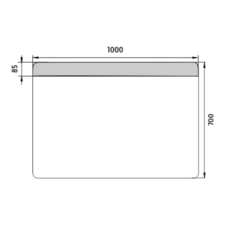 LED zrcadlo 1000x700