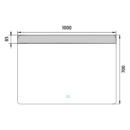 LED zrcadlo 1000x700 s dotykovým senzorem