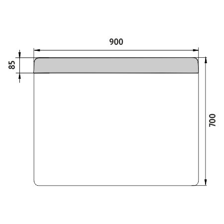 LED  mirror 900x700