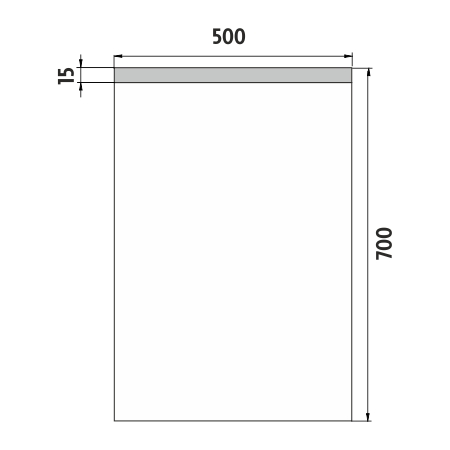 LED zrcadlo 500x700