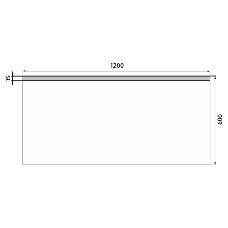 LED zrcadlo 1200x600