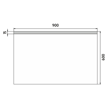 LED  mirror 900x600