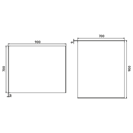 LED  mirror 900x700