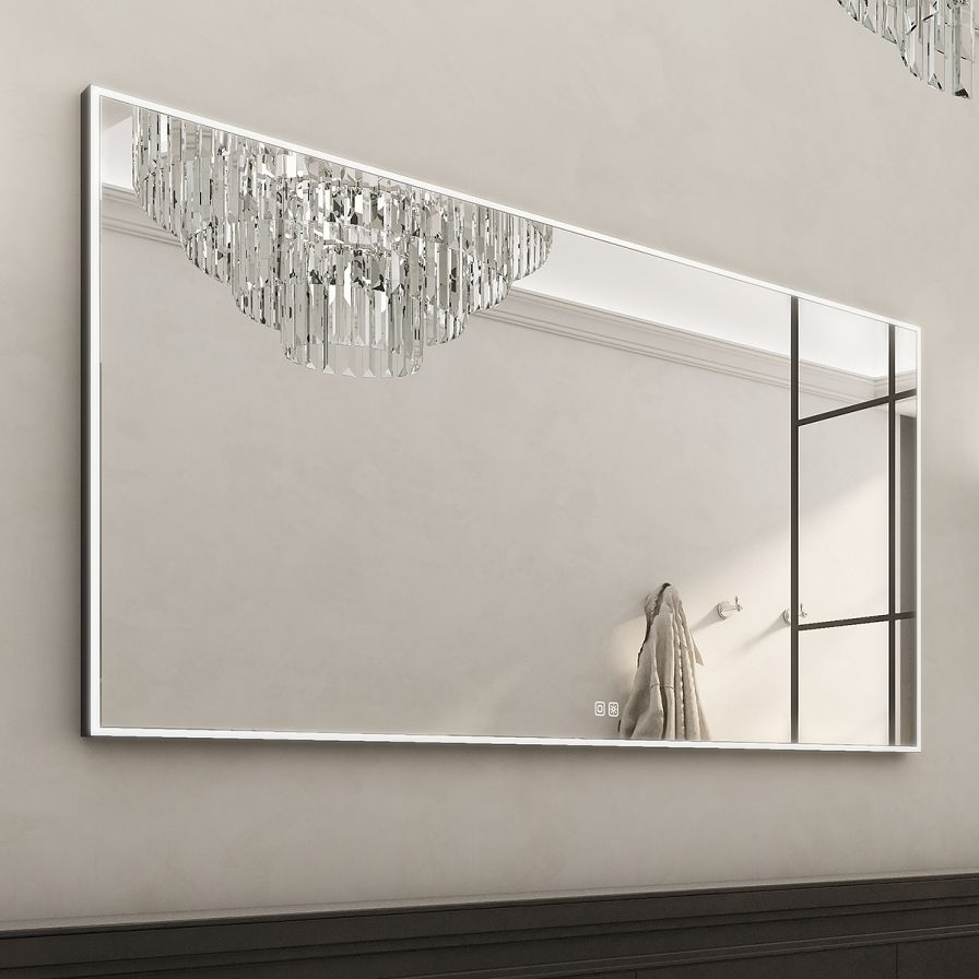 Black LED mirror 1200x700 with two touch sensor