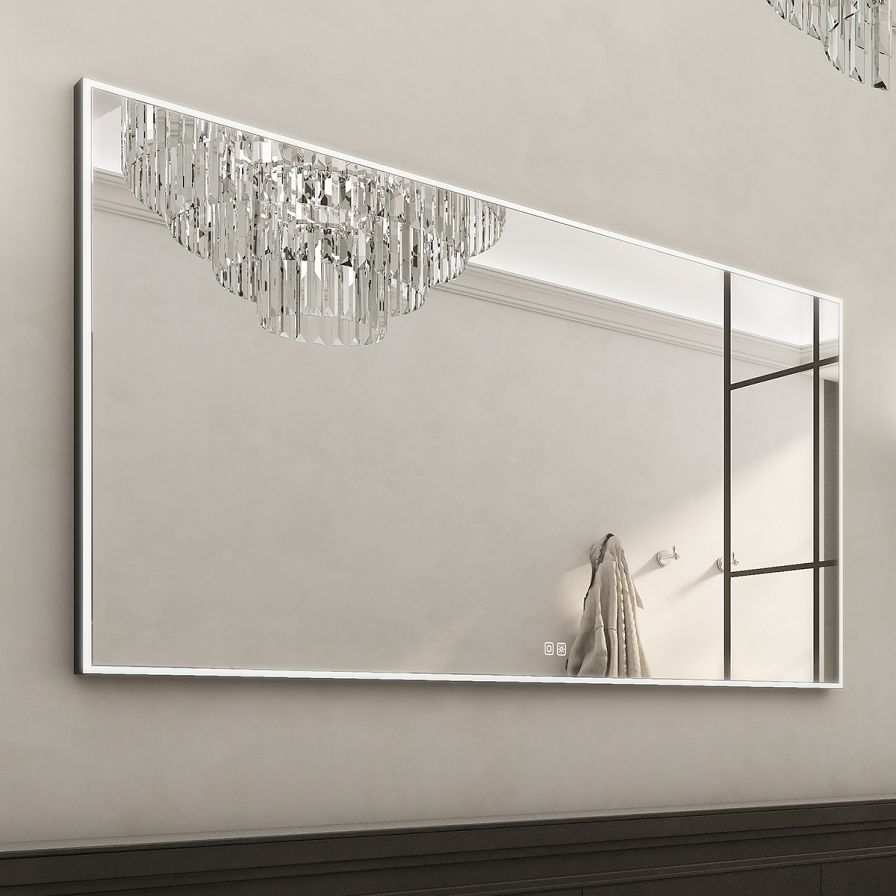 Black LED mirror 1400x700 with two touch sensor
