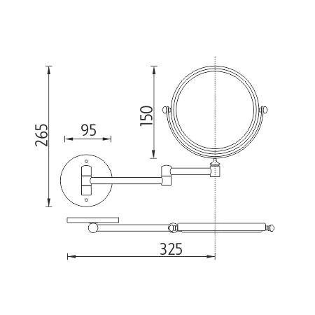 Magnifying cosmetic mirror